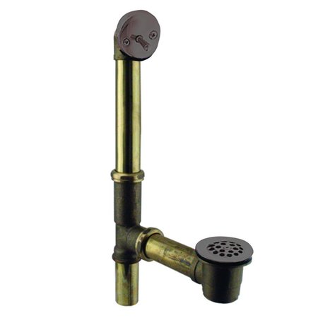WESTBRASS Beehive Grid Bath Waste, 14" Make-Up, 17 Ga. Tubing in Oil Rubbed Bronze D323-12 (79217-12)